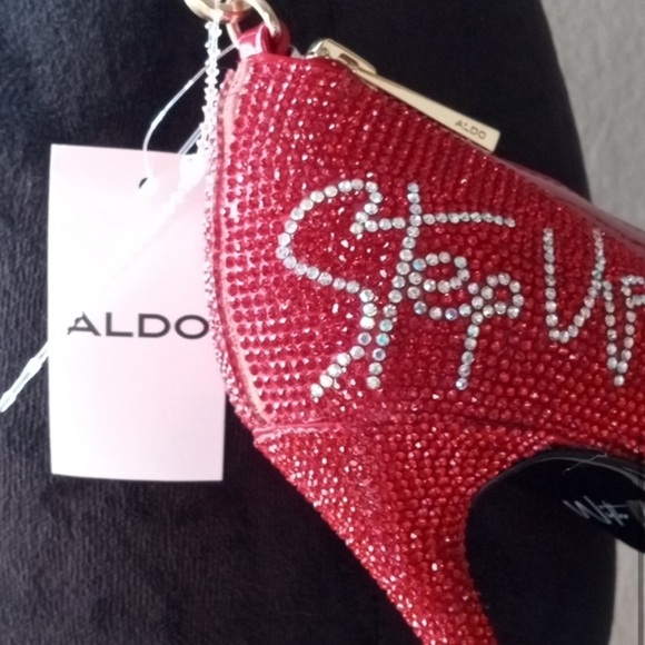 RARE NWT ALDO Tessyrazzle High Heel Rhinestone Crossbody Purse Shoulder Bag. - Picture 6 of 13